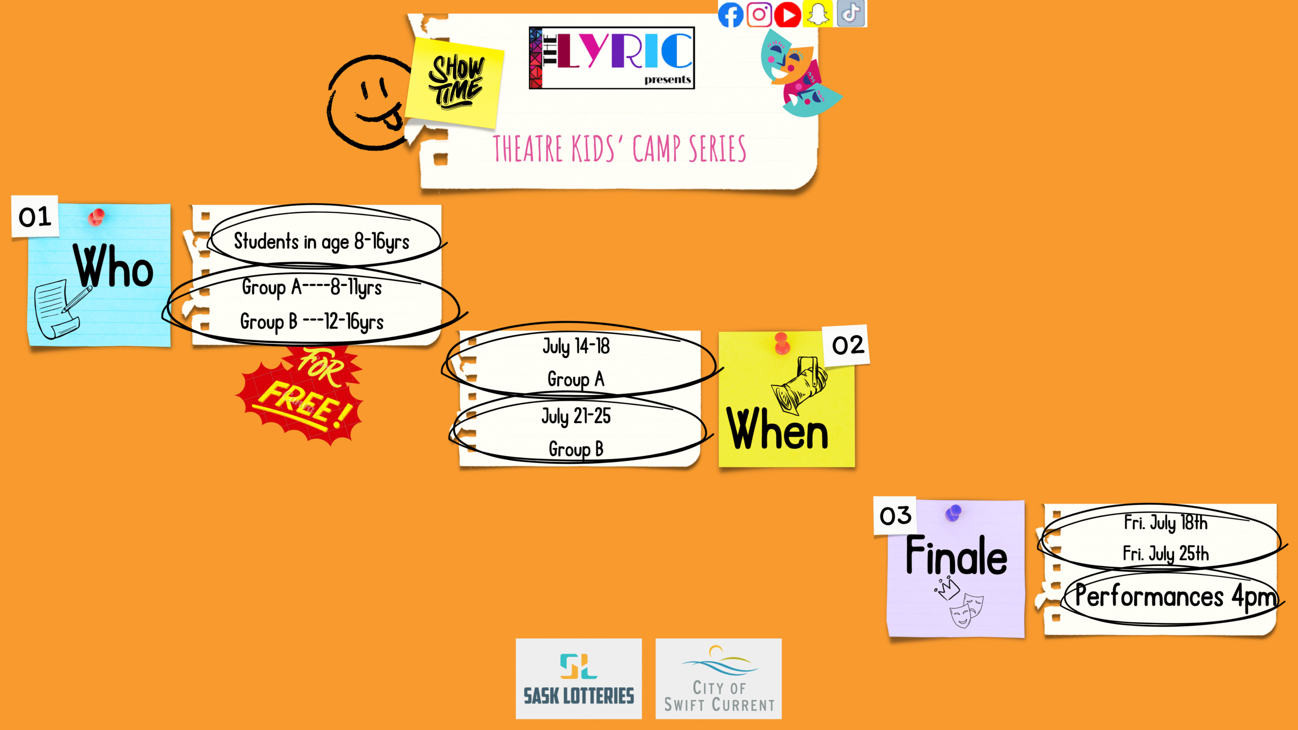 Lyric Theatre Youth Summer Camp – Ages 8-11yrs